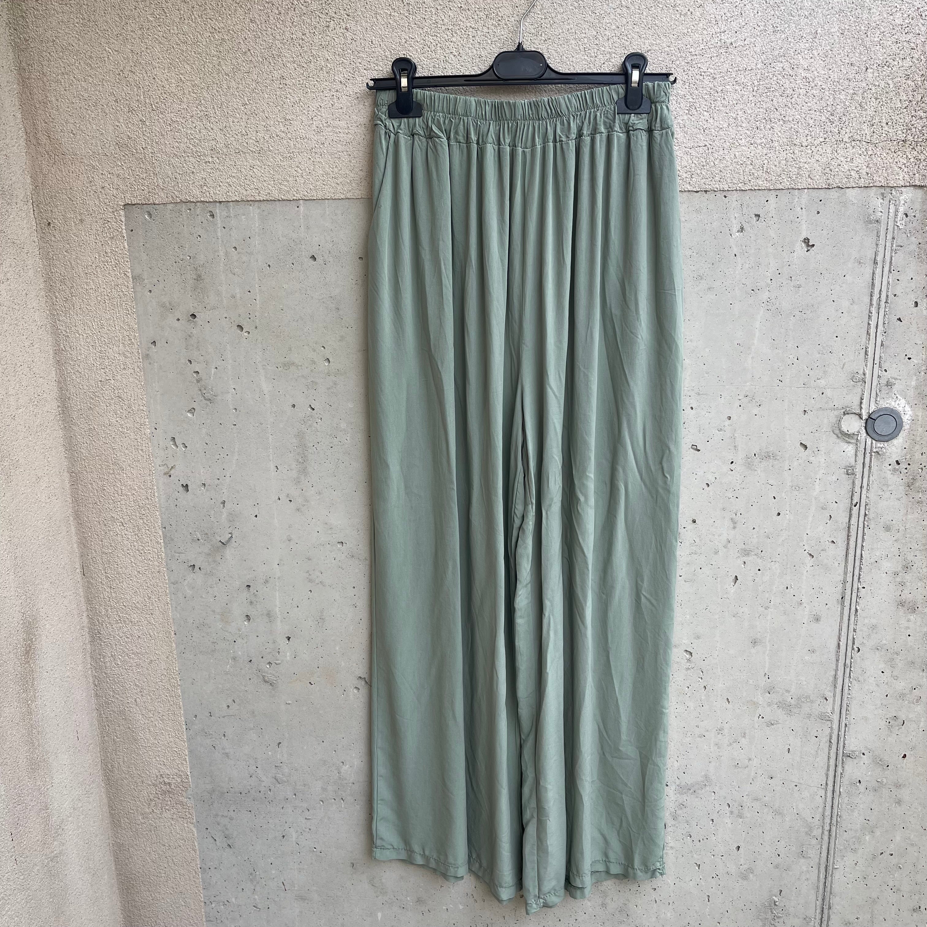 pantalone OVER liscio palazzo viscosa
