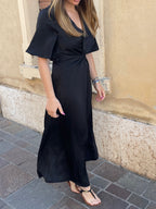 abito satin CUTOUT