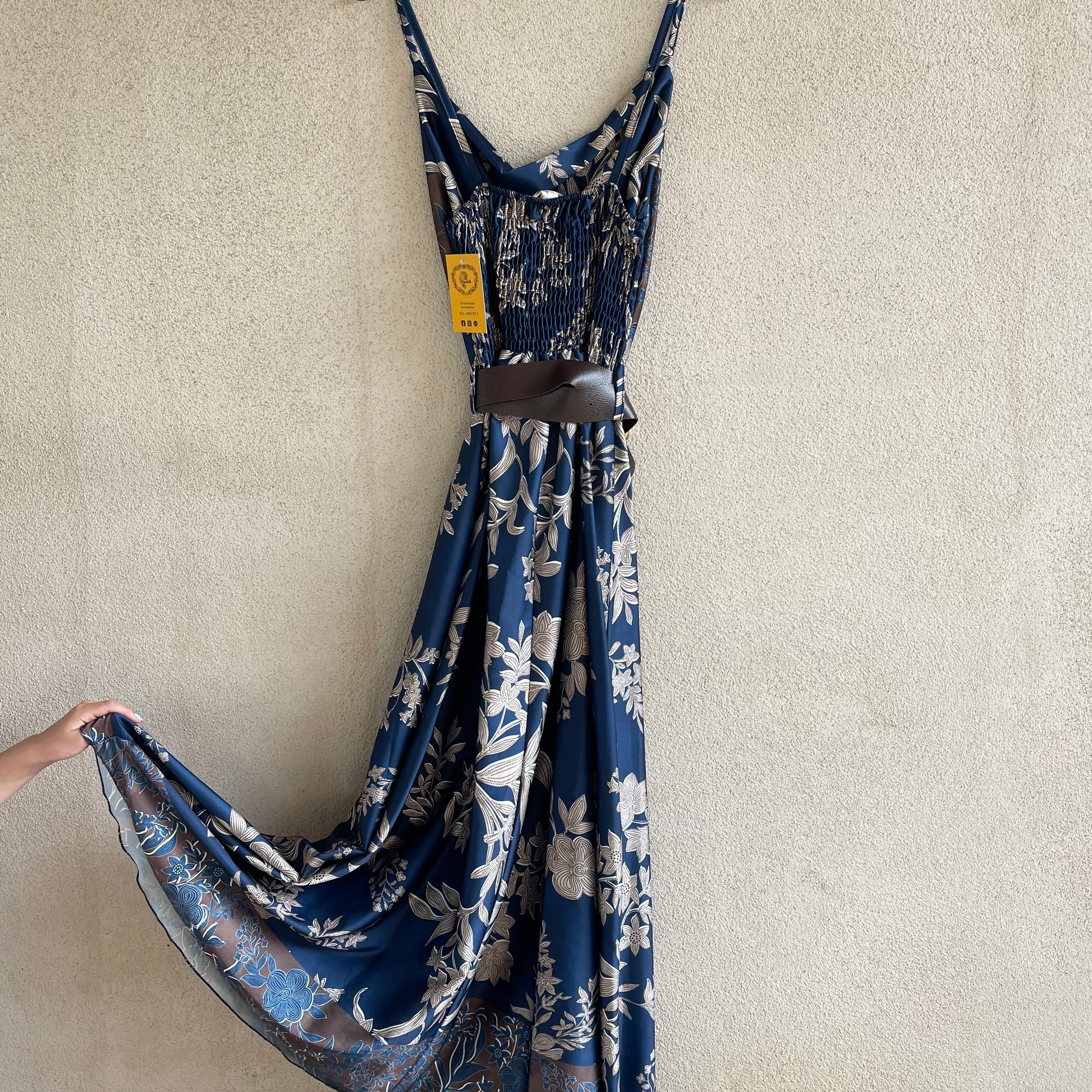 abito lungo SATIN in fantasia