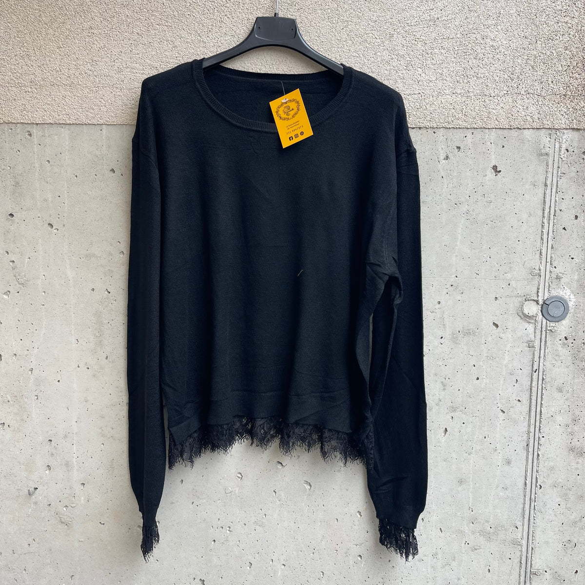 maglioncino viscosa bordo pizzo