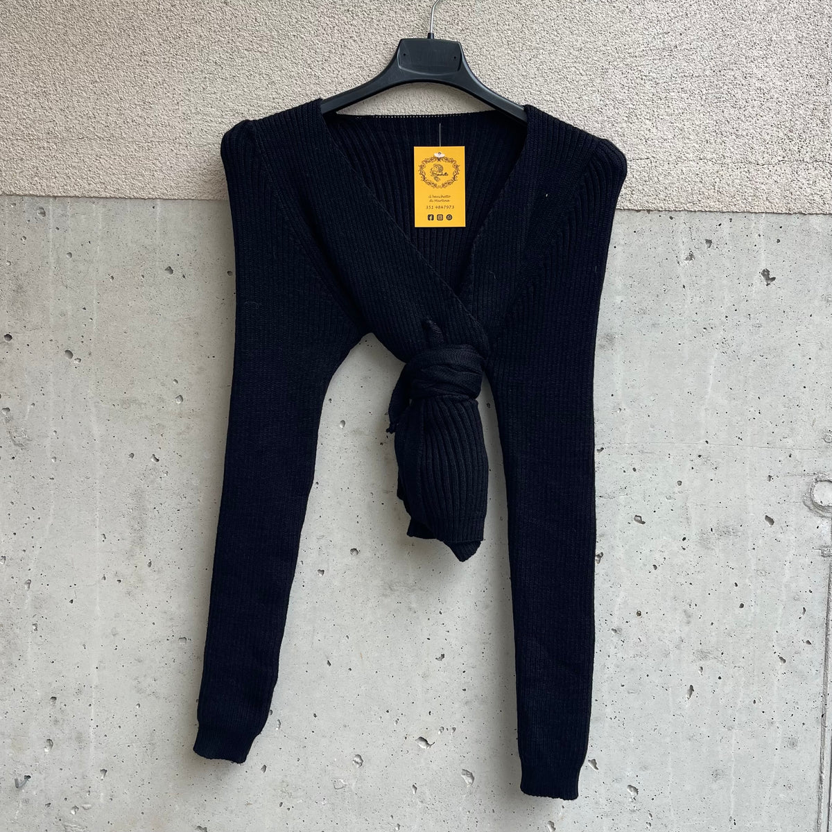 cardigan con allacciatura in vita