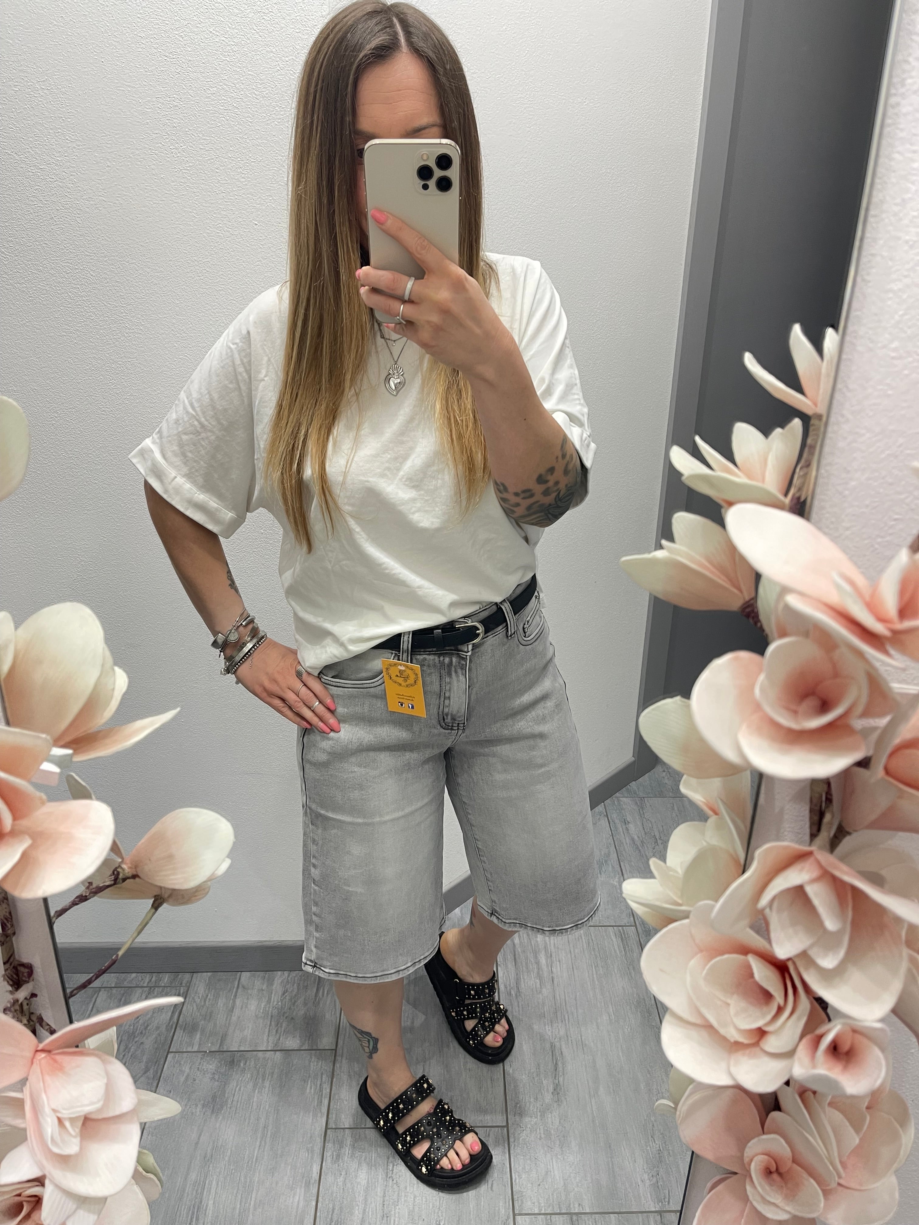 bermuda DENIM BAGGY grey