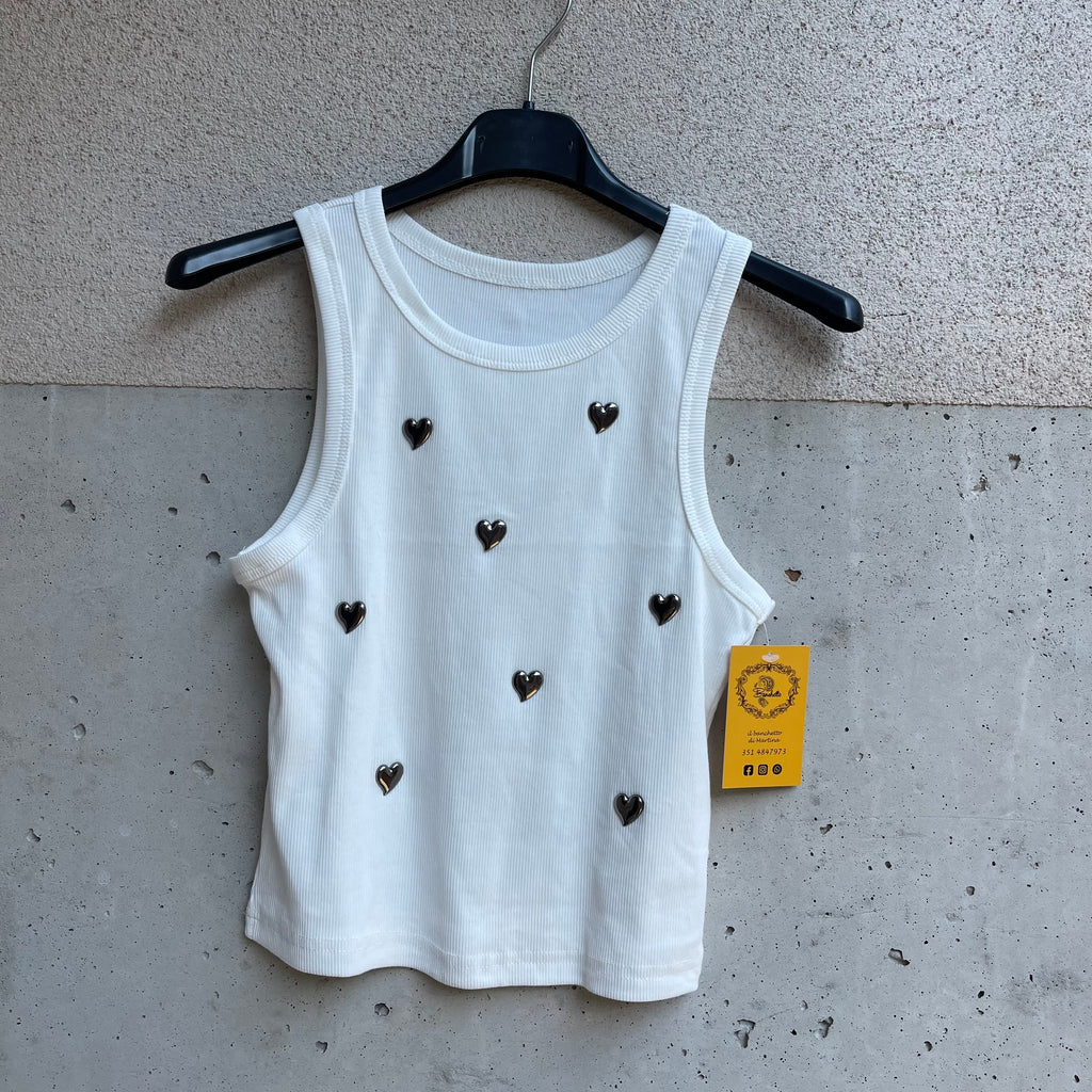 top crop borchie CUORI