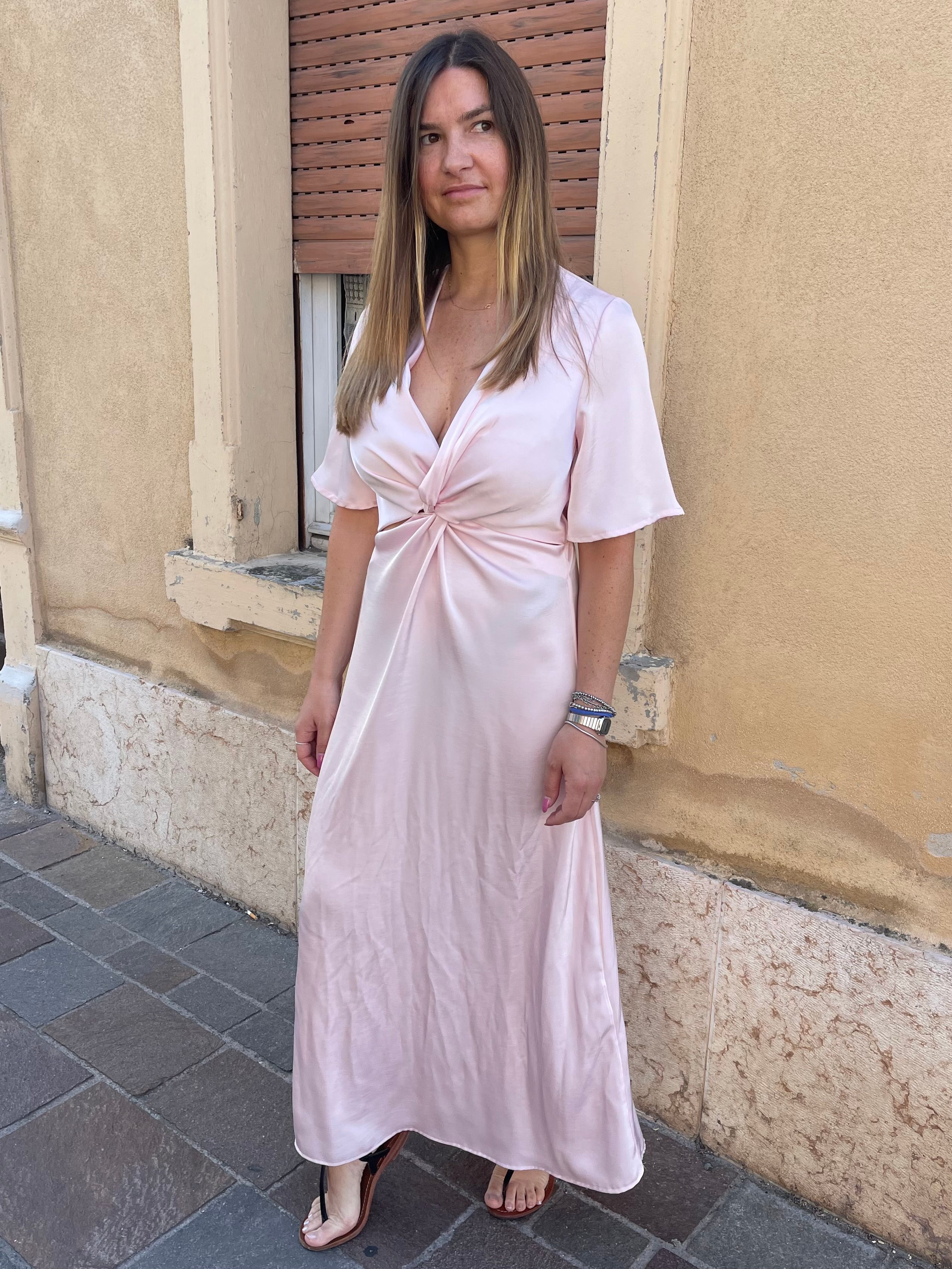 abito satin CUTOUT