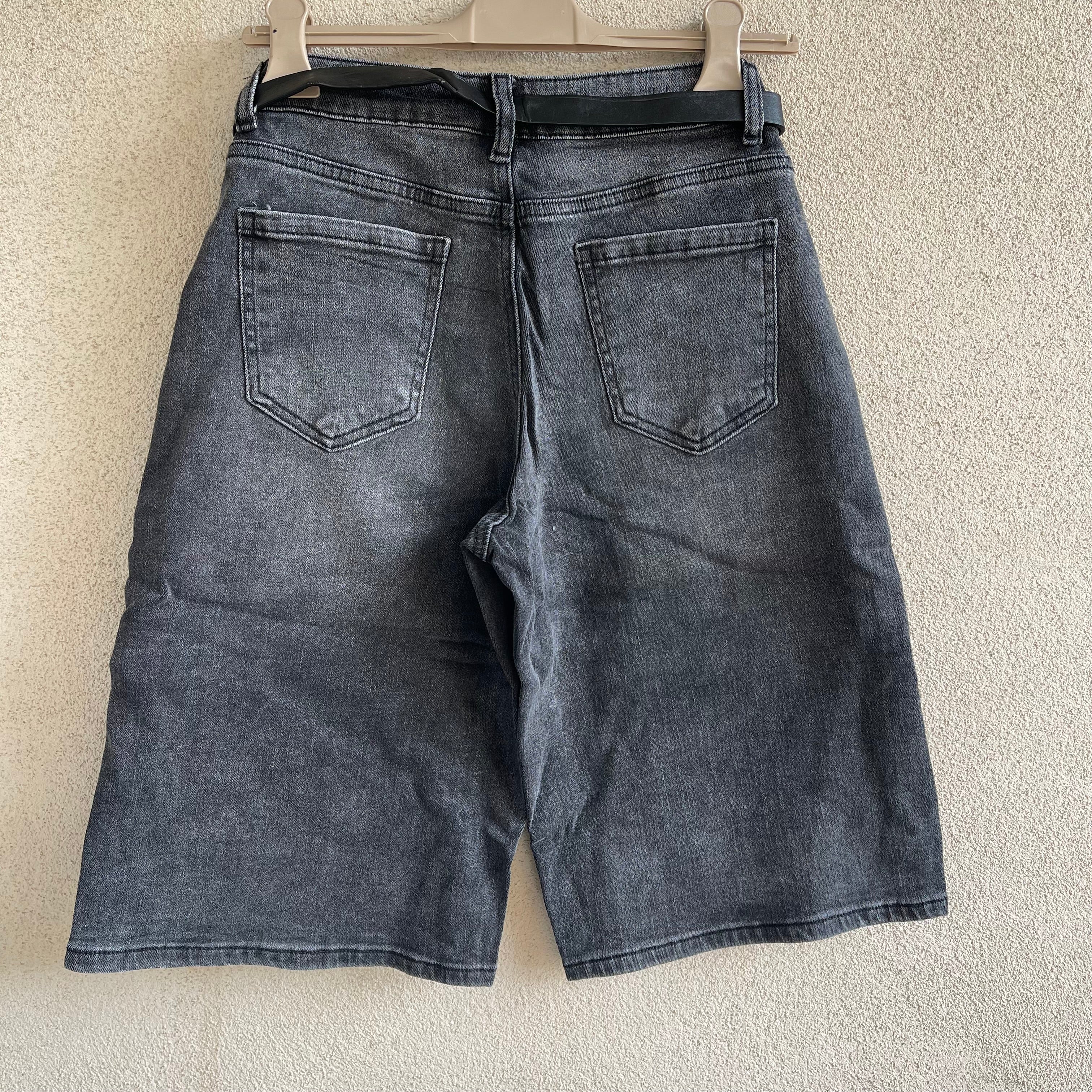 bermuda DENIM BAGGY nero sfumato