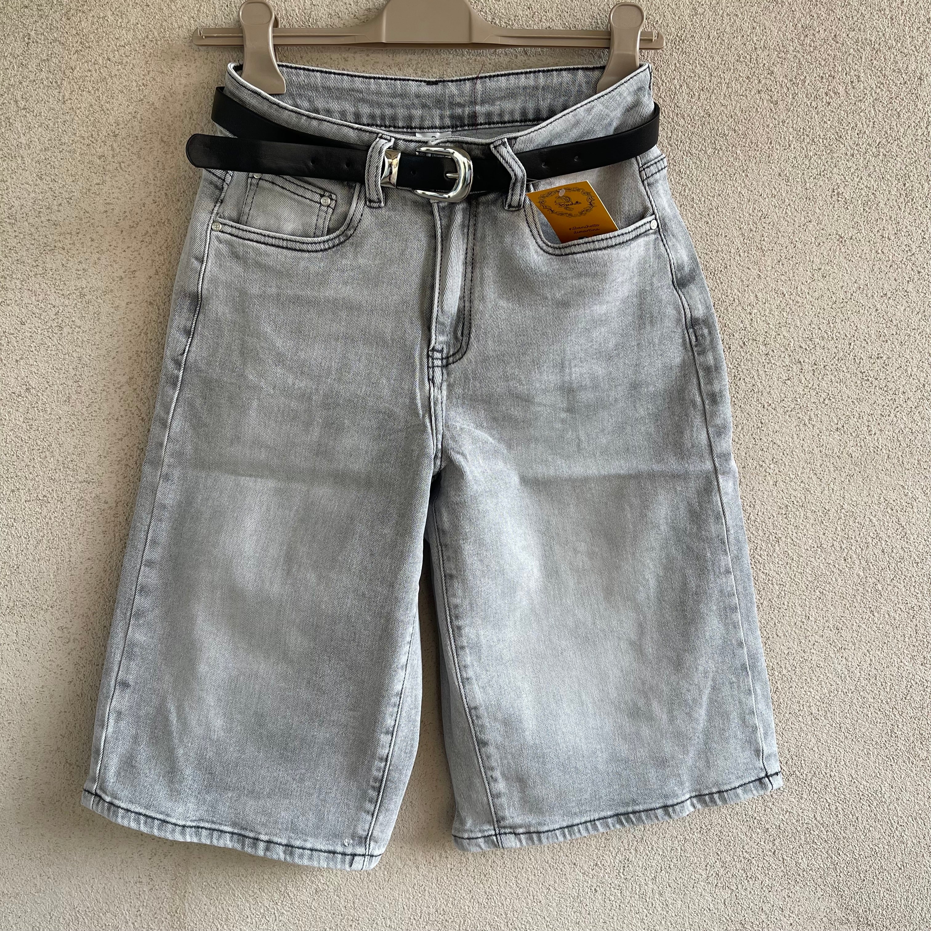bermuda DENIM BAGGY grey