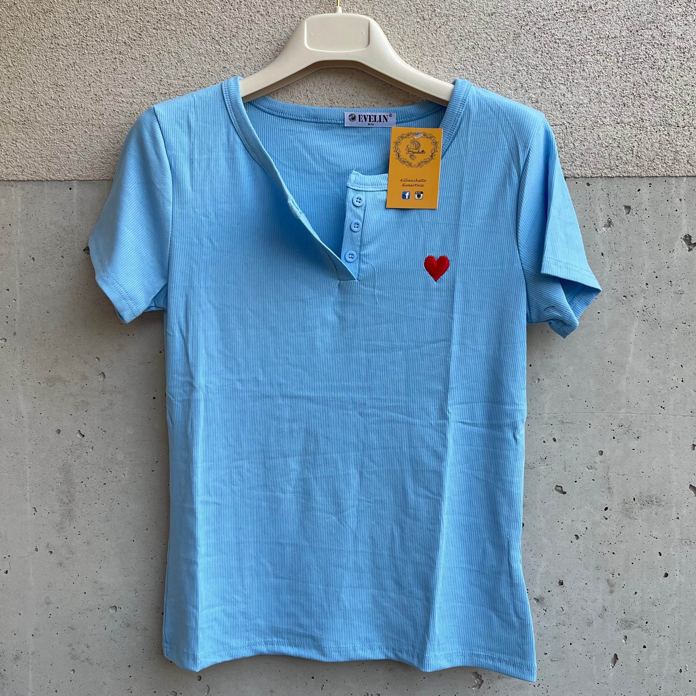 t-shirt CUORICINO ricamato