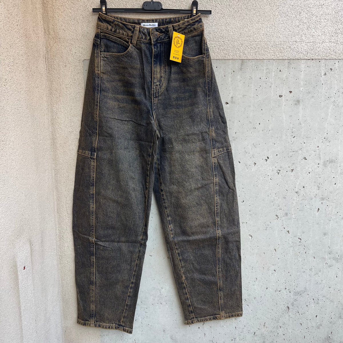 jeans BARREL marrone vintage
