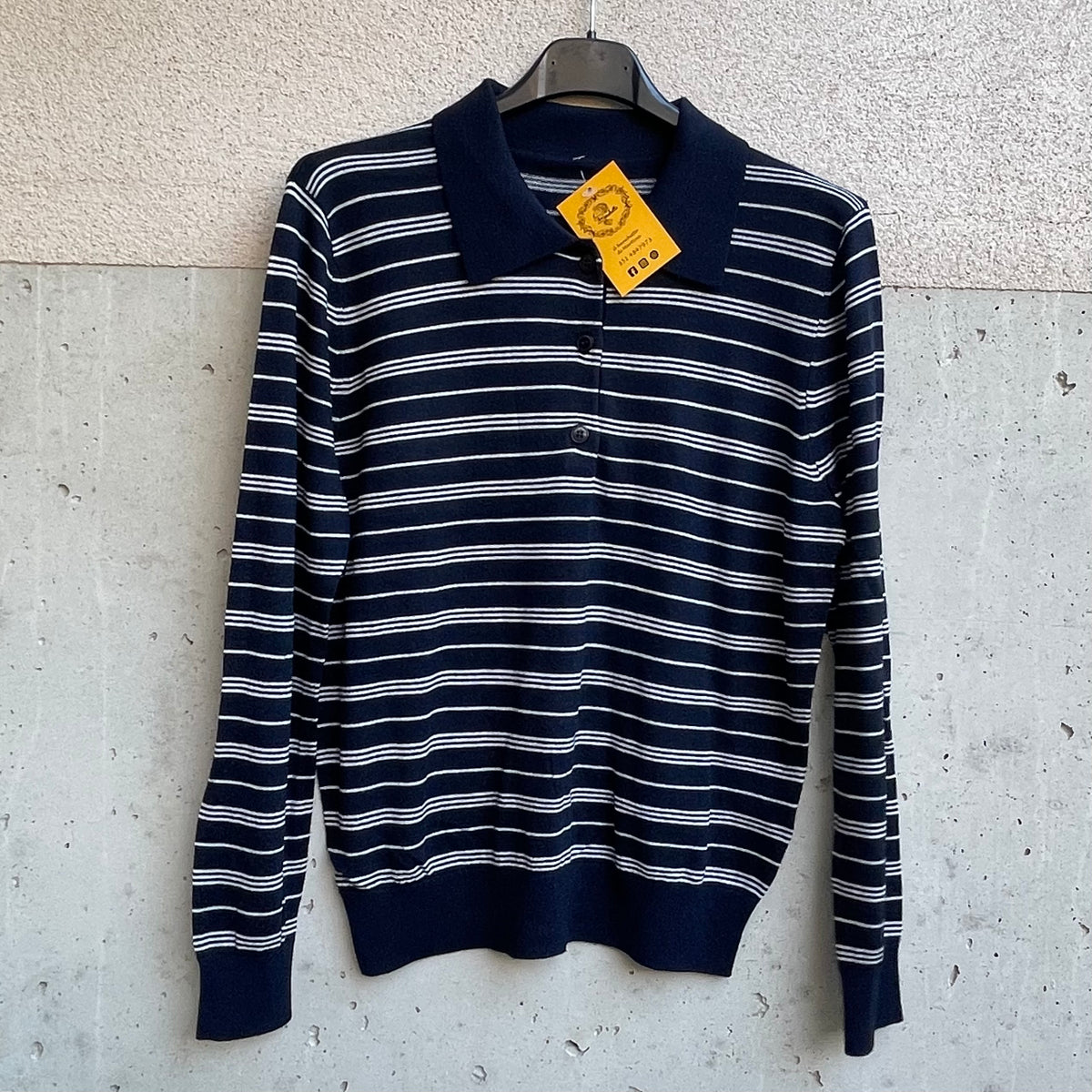 POLO in maglia a righine