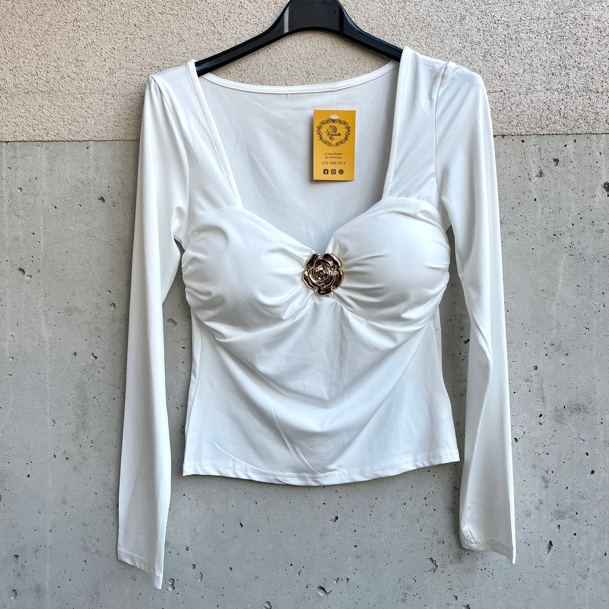 maglia coppe con ROSA DORATA