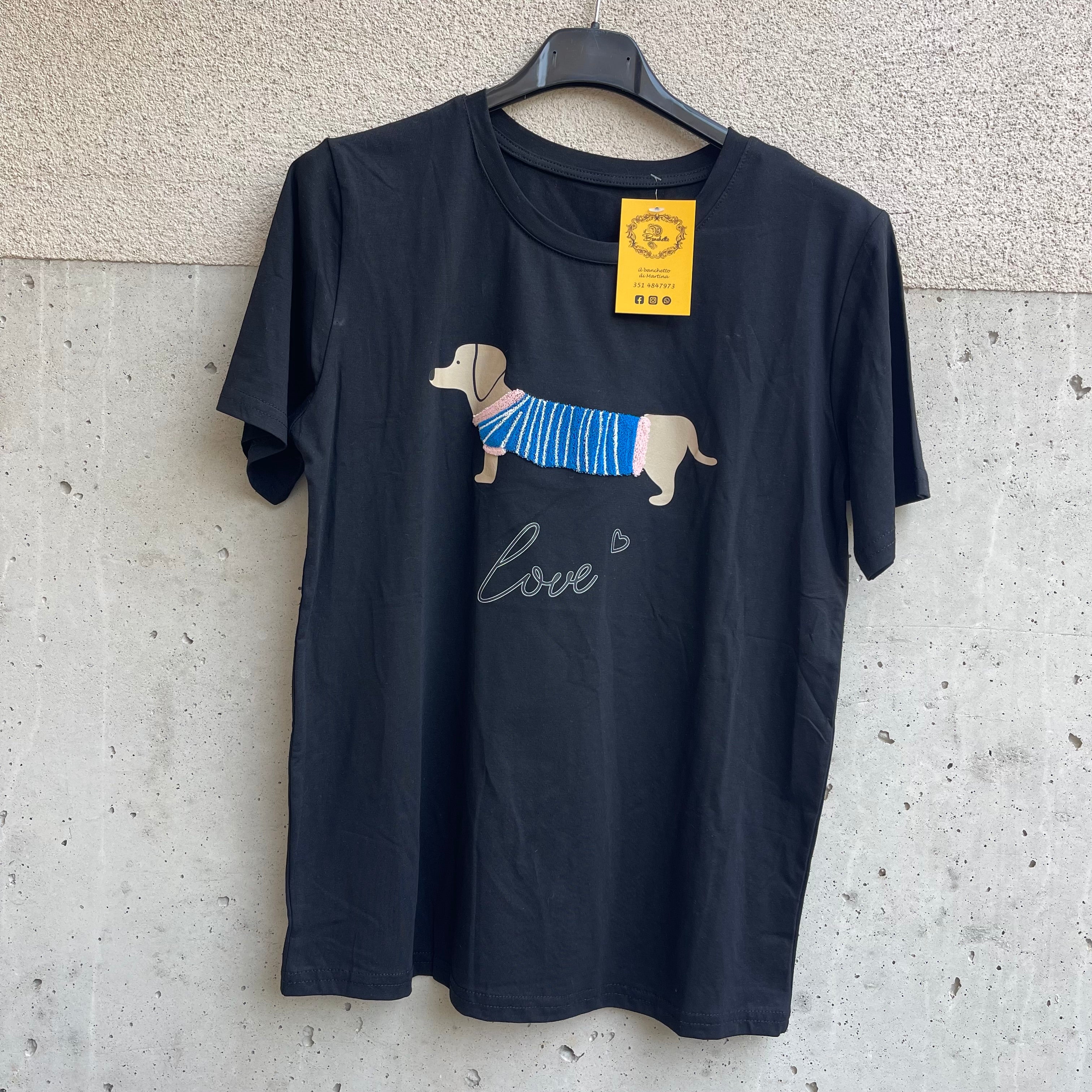 t-shirt BASSOTTO love