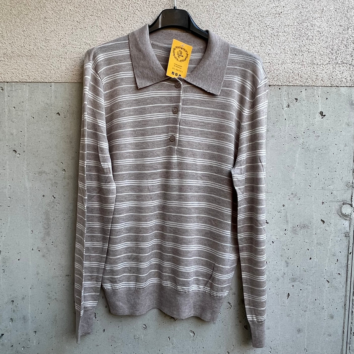 POLO in maglia a righine