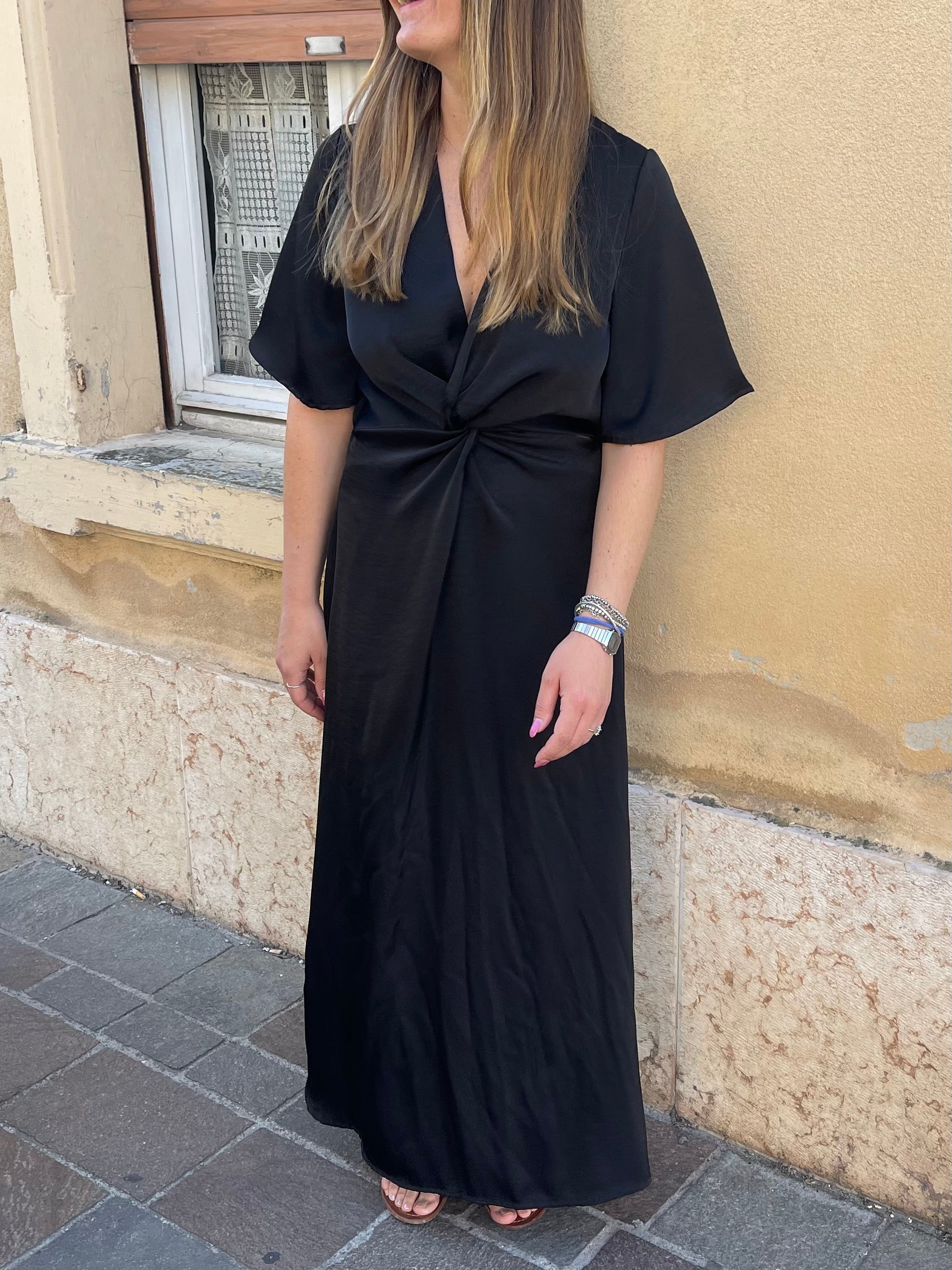 abito satin CUTOUT