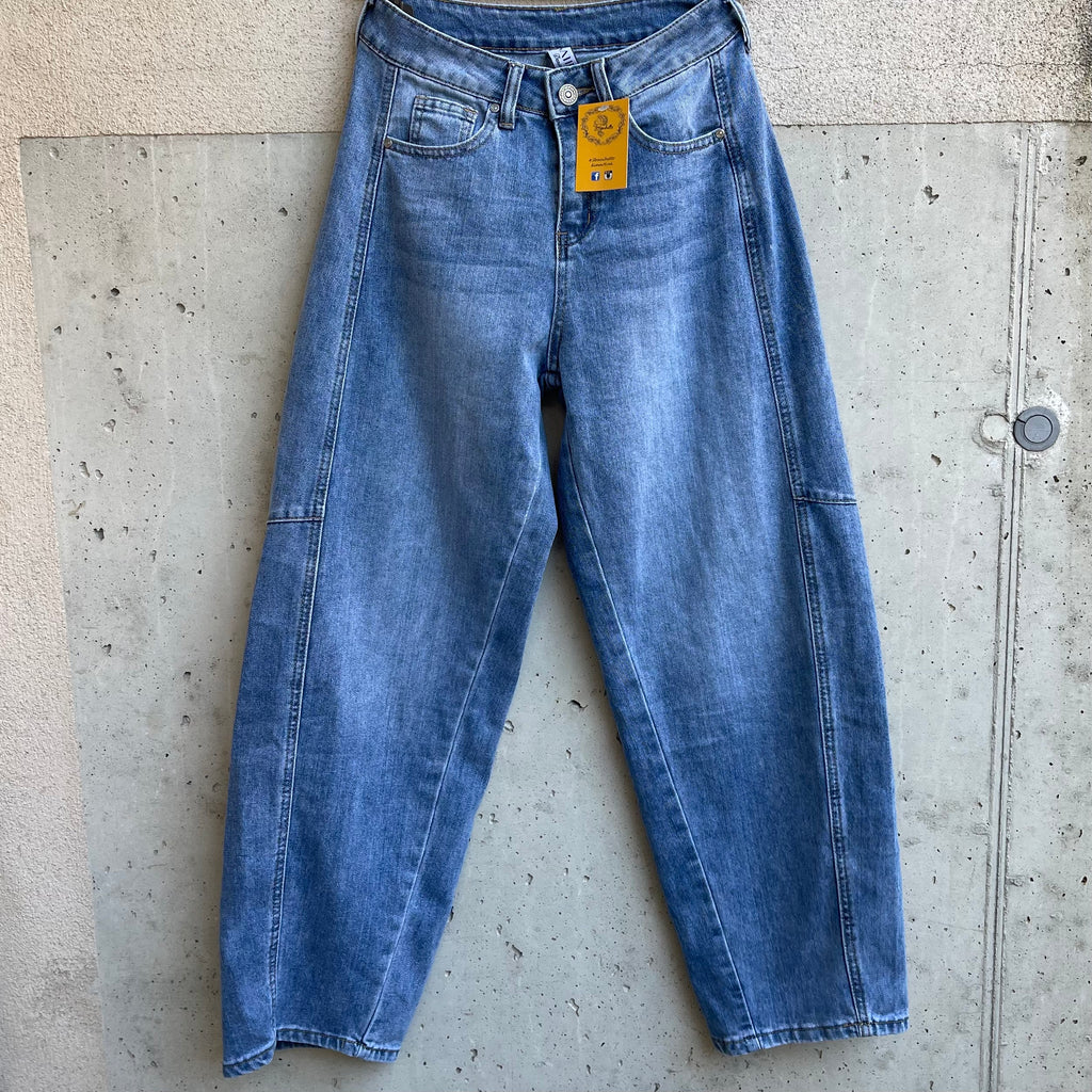 jeans blu tasca squadrata