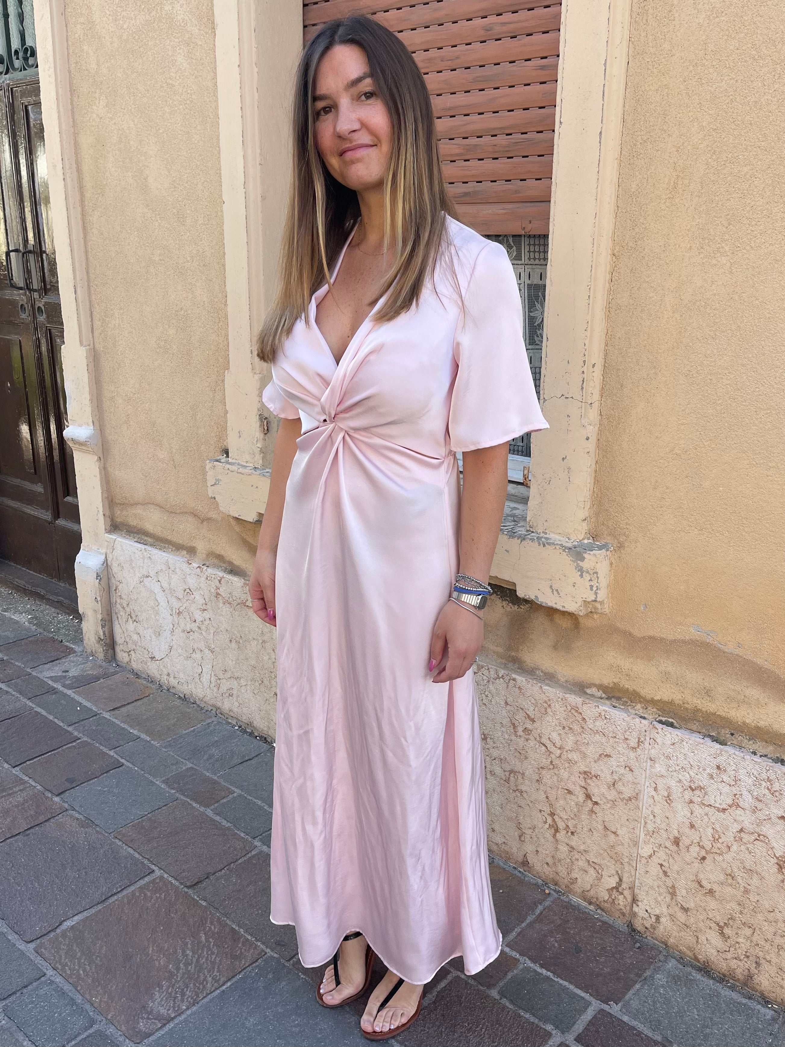 abito satin CUTOUT
