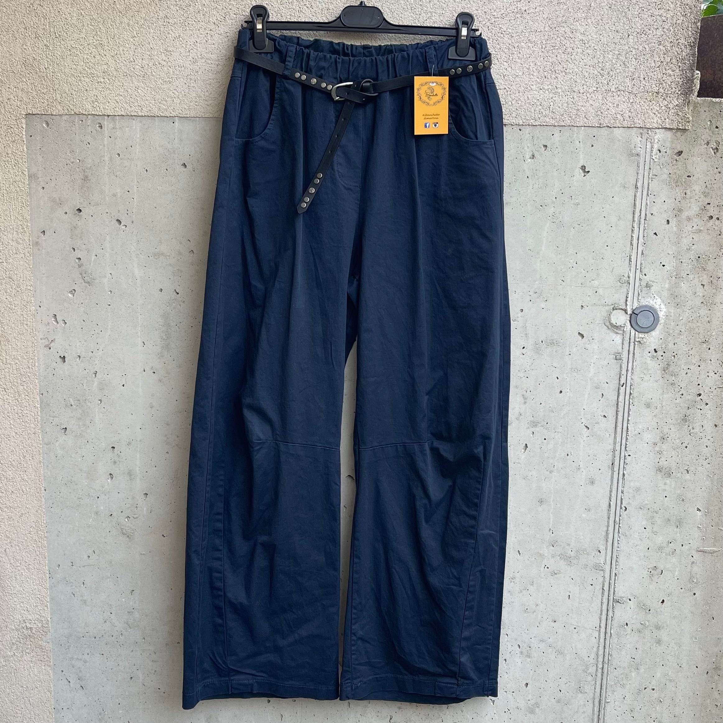 pantalone boy-friend in cotone