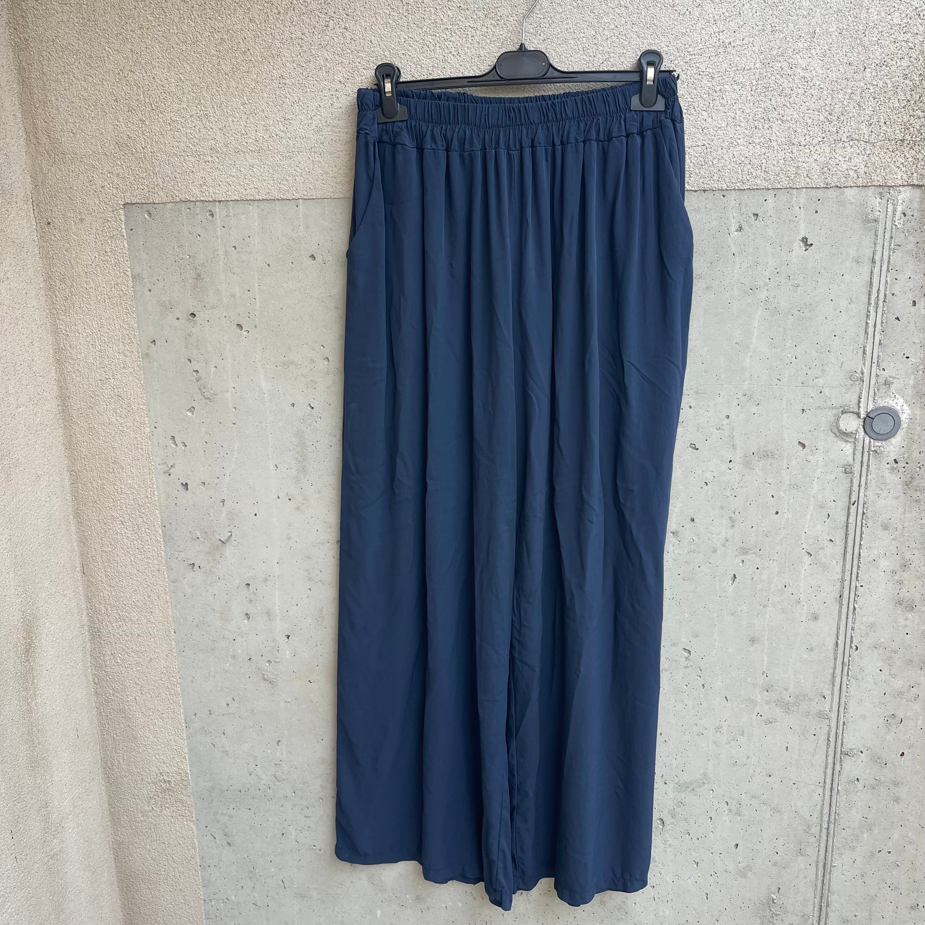 pantalone OVER liscio palazzo viscosa