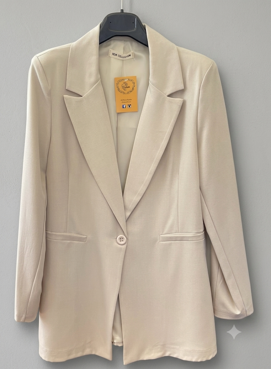 blazer lungo con bottone