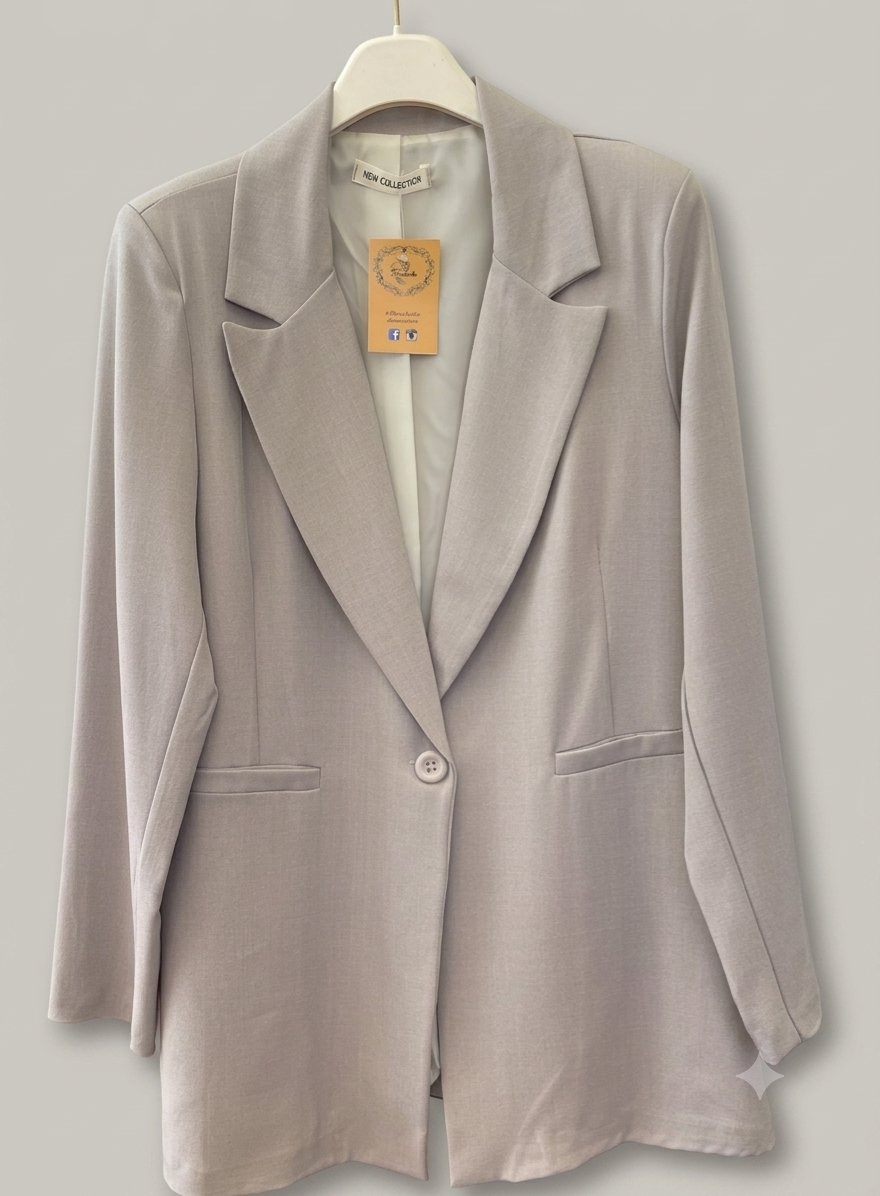 blazer lungo con bottone